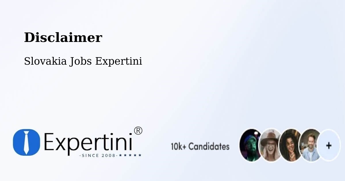 Disclaimer – Lučenec - Slovakia Jobs Expertini